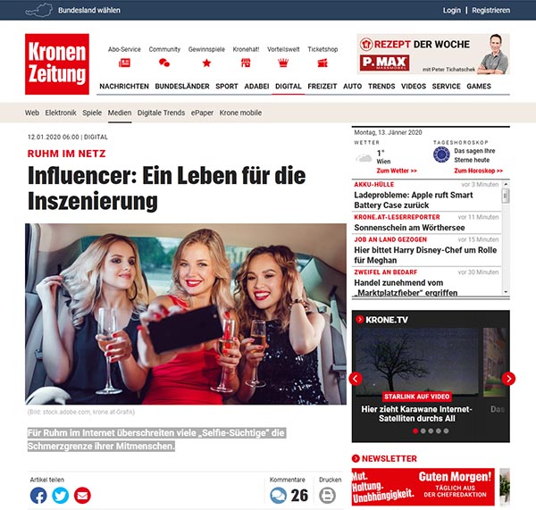 Kronen Zeitung - Influencer