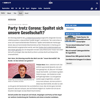 NDR-Interview: Party trotz Corona?
