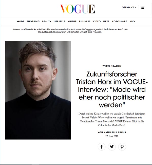 Vogue: Mode wird noch politischer werden